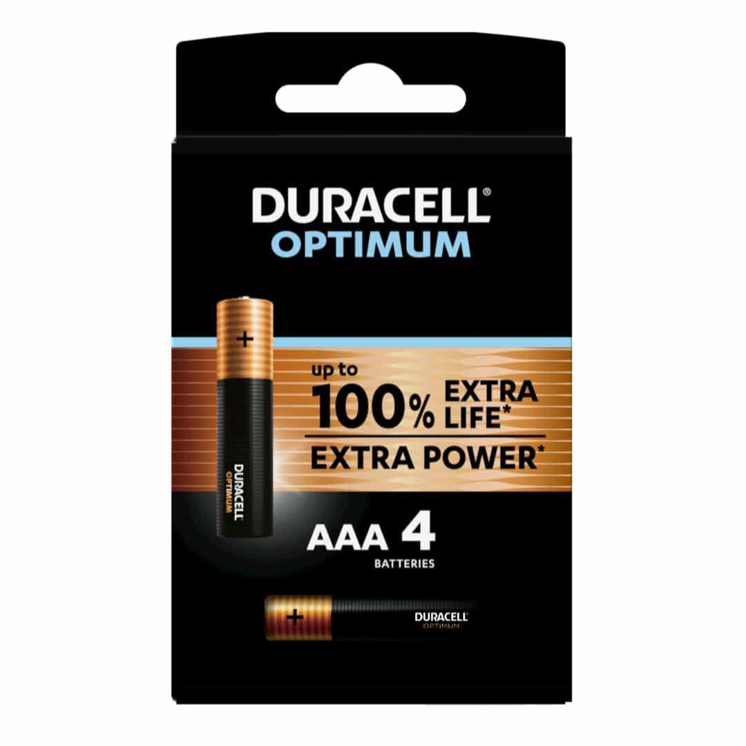 PILA DURACELL AAA OPTIMUM PACK 4 UNIDADES, 1023226